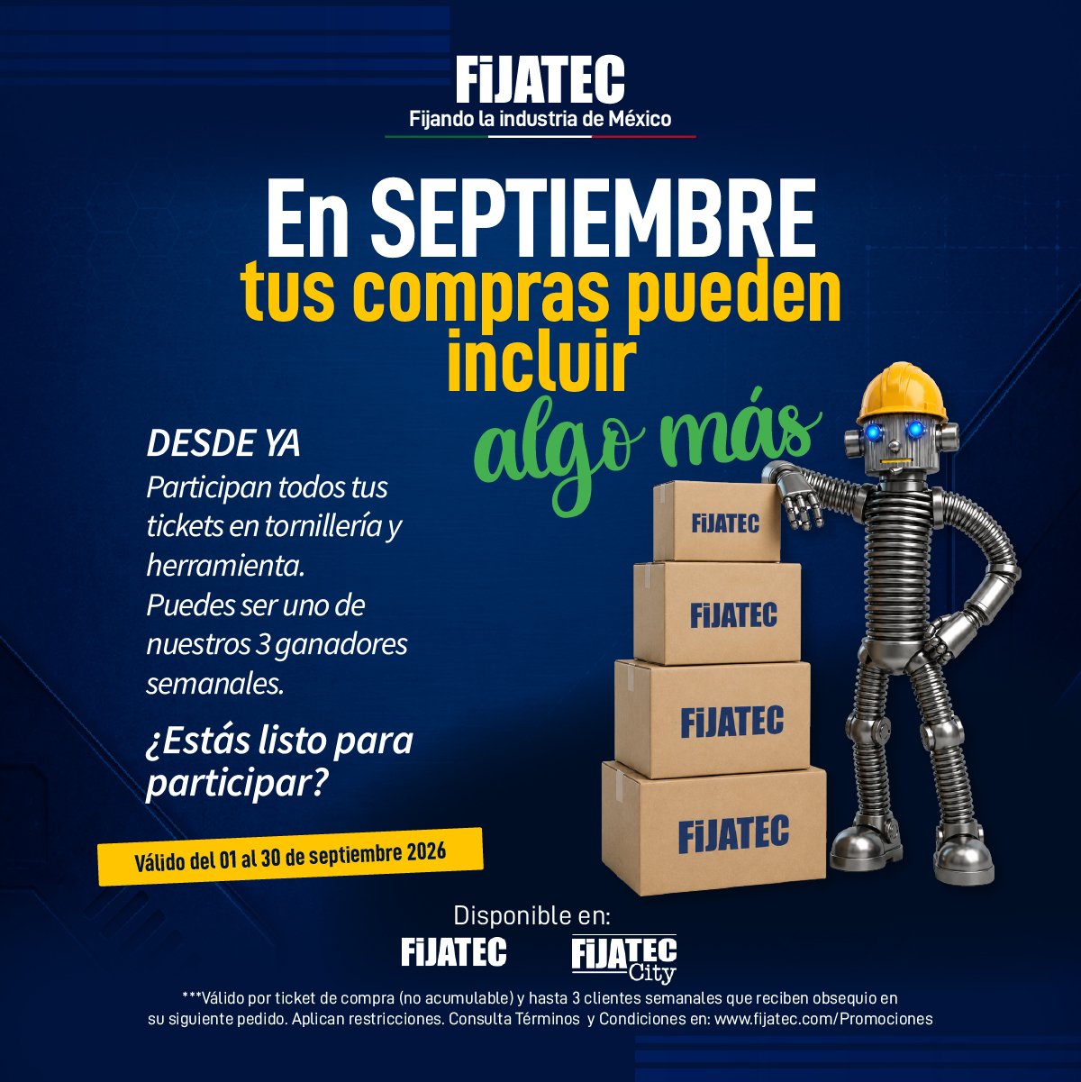 promociones fijatec mes de Septiembre 2026